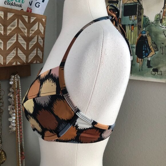 Victoria's Secret Padded Underwire Plunge Swim Halter Bikini Top - 36D NEW - Picture 5 of 8